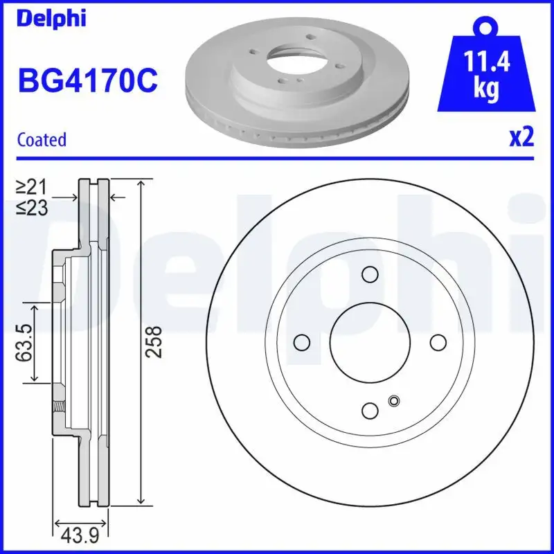 DELPHI BG4170C Ön Fren Diski resmi