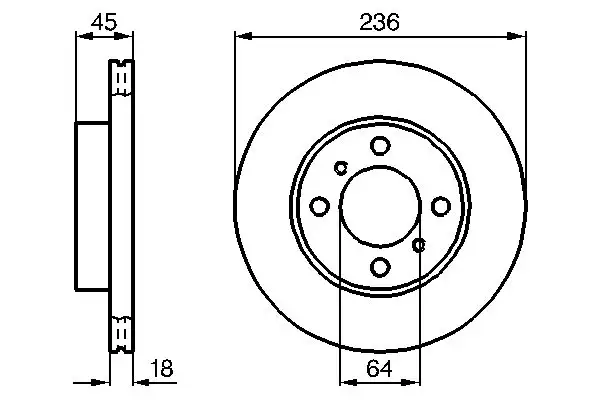 BOSCH 0986478572 Ön Fren Diski resmi