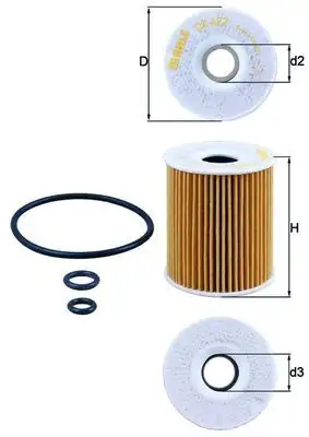 MAHLE OX422D Yağ Filtresi 03P115562 resmi