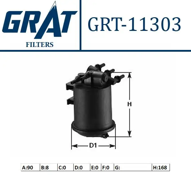 GRAT 11303 Yakıt Filtresi 8200416946 resmi