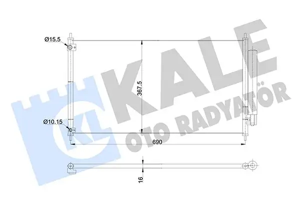 KALE 345405 Klima Radyatörü 80110T2FA01 resmi