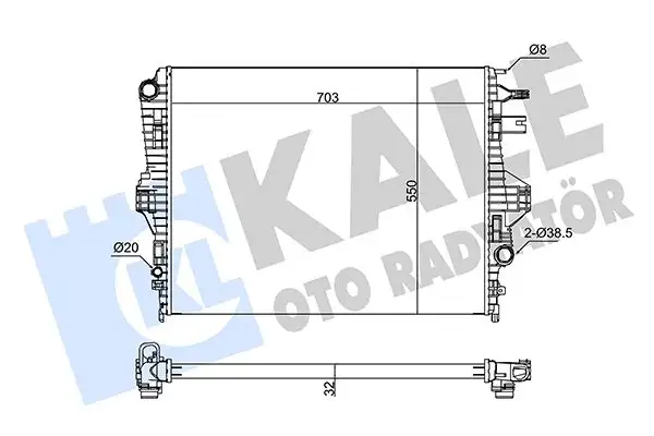 KALE 345865 Radyatör 7P6121253 resmi