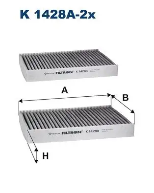 FILTRON K1428A-2X Polen Filtresi (Karbonlu) resmi