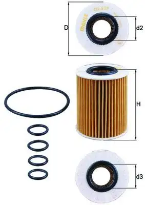 MAHLE OX437D Yağ Filtresi 898018448Y resmi
