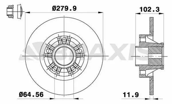 BRAXIS AD0107 Arka Fren Diski resmi
