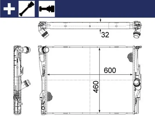 MAHLE CR1087000S Radyatör 17117553111 resmi