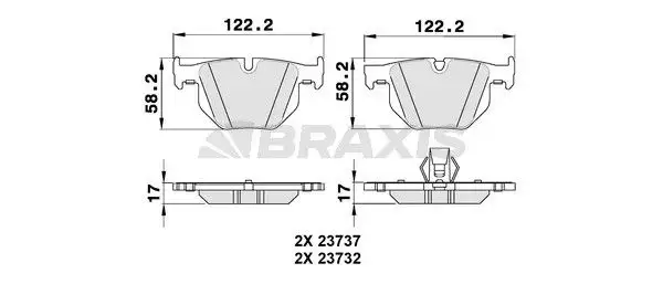 BRAXIS AA0157 Arka Fren Balatası resmi