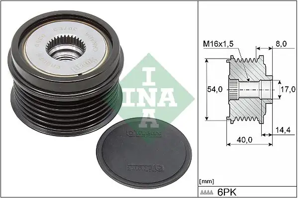 INA 535033410 Alternatör Kasnağı resmi