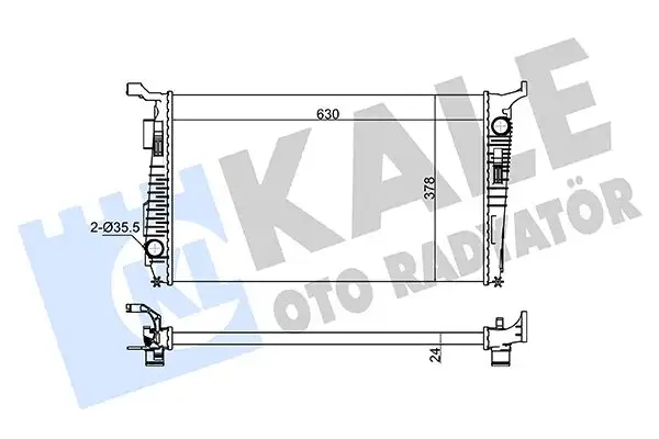KALE 363155 Radyatör 8200880550 resmi