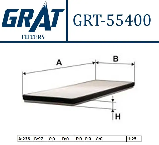 GRAT 55400 Polen Filtresi 68111091A0 resmi