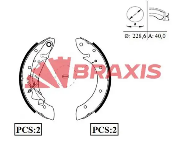 BRAXIS AC0023 Arka Fren Balatası resmi