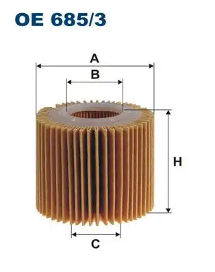 FILTRON OE685/3 Yağ Filtresi 04152YZZA7 resmi