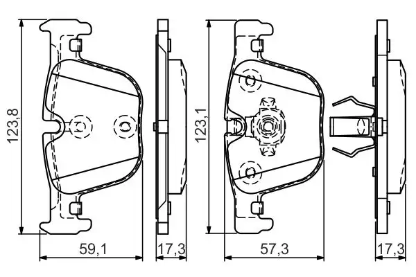 BOSCH 0986TB3182 Arka Fren Balatası 34216850570 resmi
