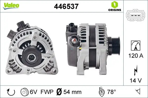 VALEO 446537 Şarj Dinamosu resmi