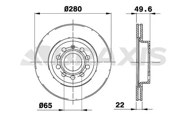 BRAXIS AE0011 Ön Fren Diski 5C0615301 resmi