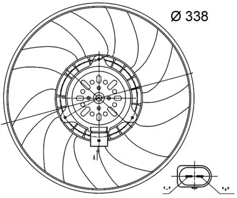 MAHLE CFF33000S Fan Motoru 8K0959455Q resmi