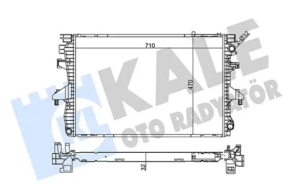 KALE 354000 Radyatör 7H0121253J resmi