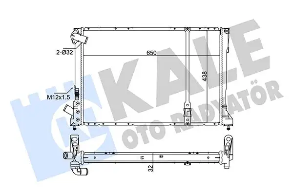 KALE 351015 Radyatör 7701040662 resmi