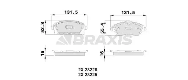 BRAXIS AB0007 Ön Fren Balatası resmi