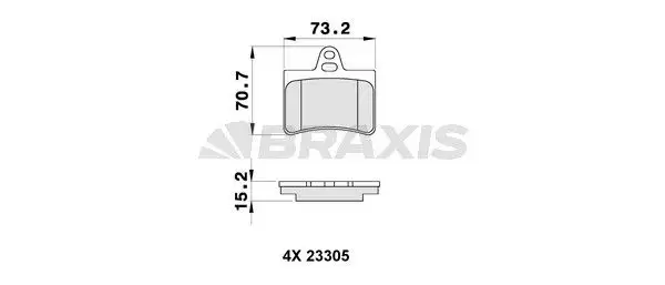 BRAXIS AA0132 Arka Fren Balatası resmi