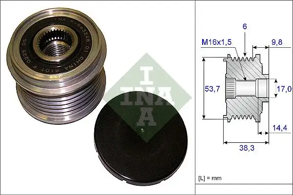 INA 535020310 Alternatör Kasnağı resmi