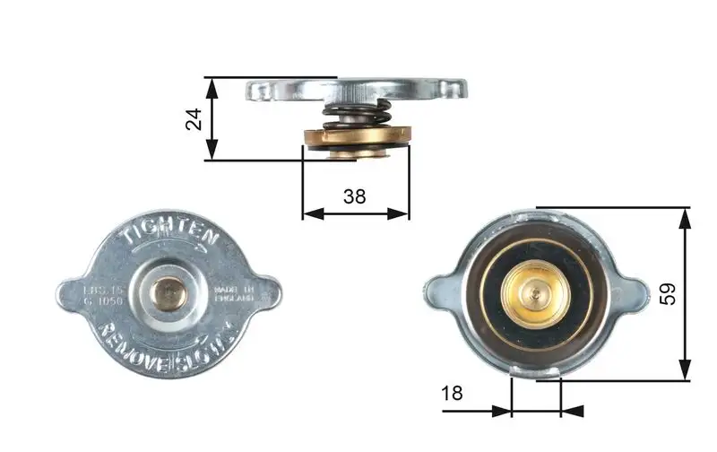 GATES RC113 Radyatör Kapağı resmi