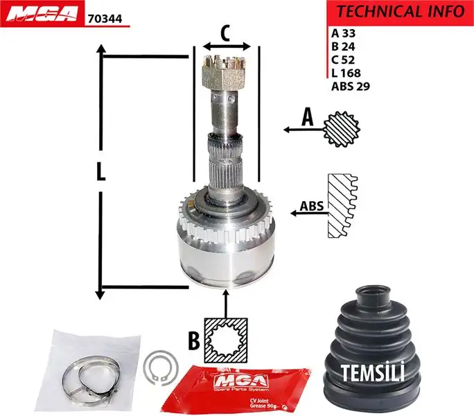 MGA 70344 Aks Kafası (Dış) 1603261 resmi