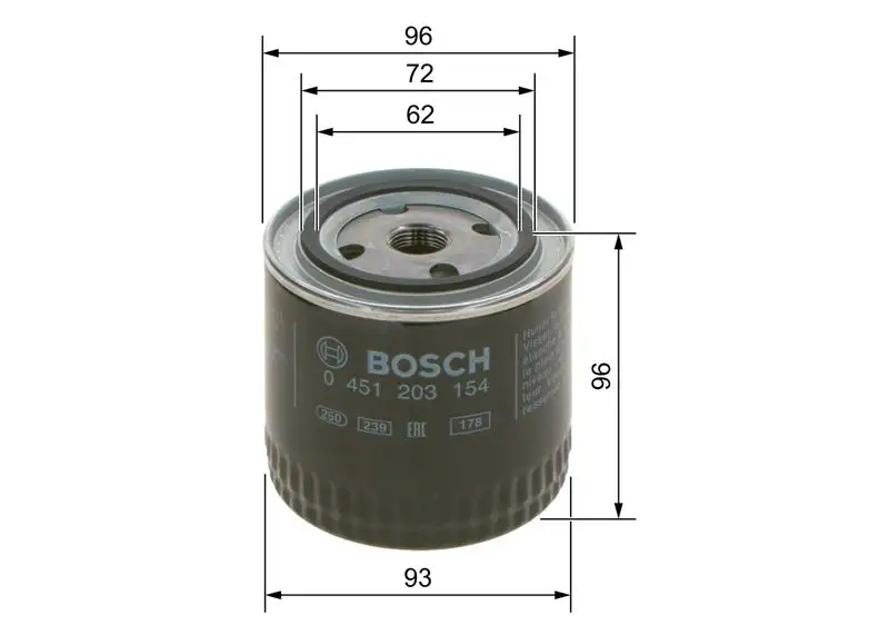 BOSCH 0451203154 Yağ Filtresi resmi