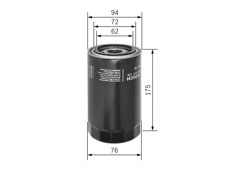 BOSCH F026407129 Yağ Filtresi resmi