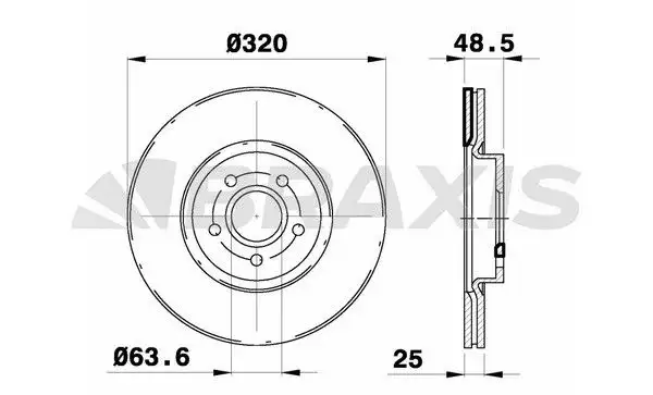 BRAXIS AD0272 Ön Fren Diski 1770767 resmi