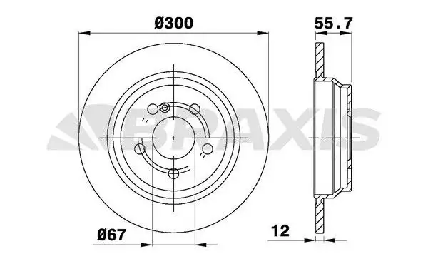 BRAXIS AE0565 Arka Fren Diski A2214231112 resmi