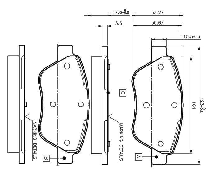 BOSCH 0986TB2835 Ön Fren Balatası 9949556 resmi