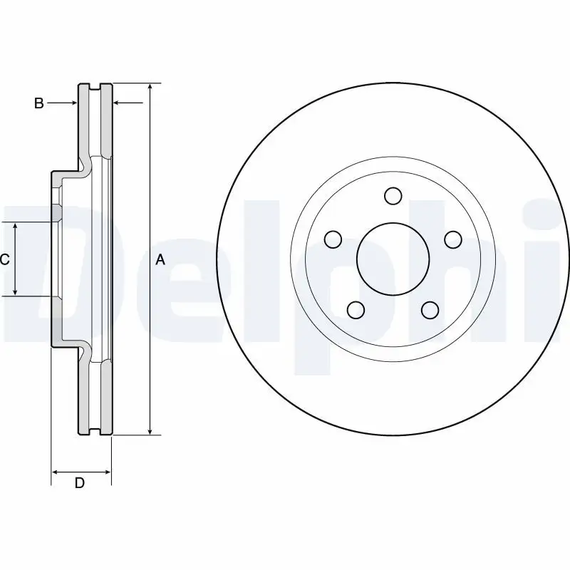 DELPHI BG4803C Ön Fren Diski 2032690 resmi