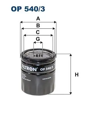 FILTRON OP540/3 Yağ Filtresi resmi
