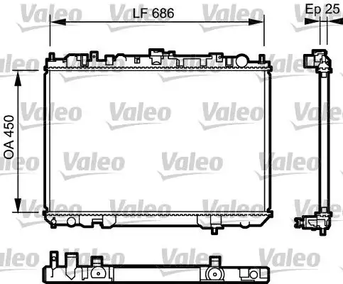 VALEO 735081 Radyatör 214108H801 resmi