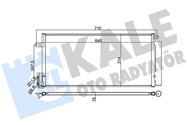 KALE 389100 Klima Radyatörü resmi