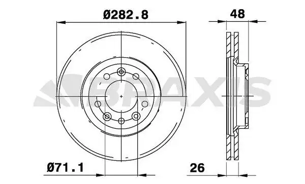 BRAXIS AE0095 Ön Fren Diski 4249L3 resmi