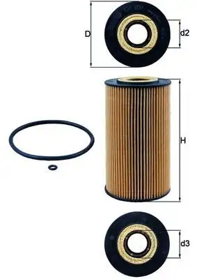 MAHLE OX169D Yağ Filtresi A6281800109 resmi