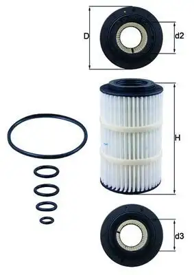 MAHLE OX345/7D Yağ Filtresi resmi