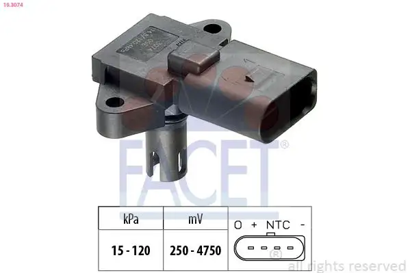 FACET 10.3074 MAP Sensörü 03D906051A resmi