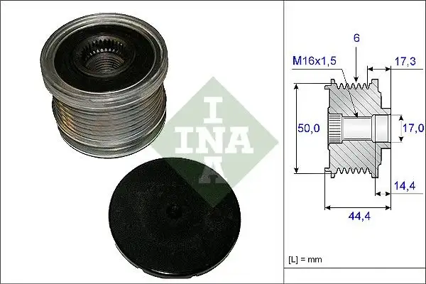 INA 535014810 Alternatör Kasnağı resmi