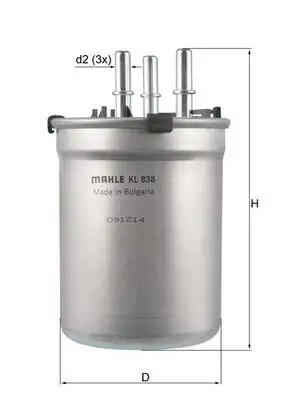 MAHLE KL838 Yakıt Filtresi 6R0127400D resmi