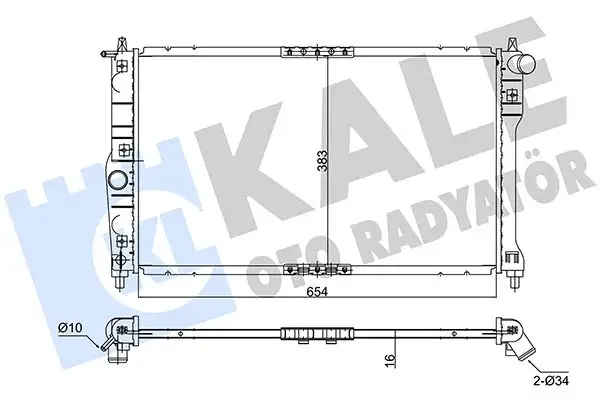 KALE 348205 Radyatör 96181931 resmi