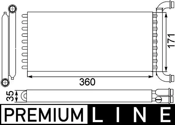 MAHLE AH166000P Kalorifer Radyatörü A0038358901 resmi