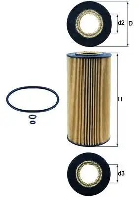 MAHLE OX123/1D Yağ Filtresi resmi