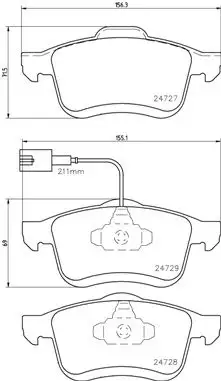 BREMBO P23130 Ön Fren Balatası resmi