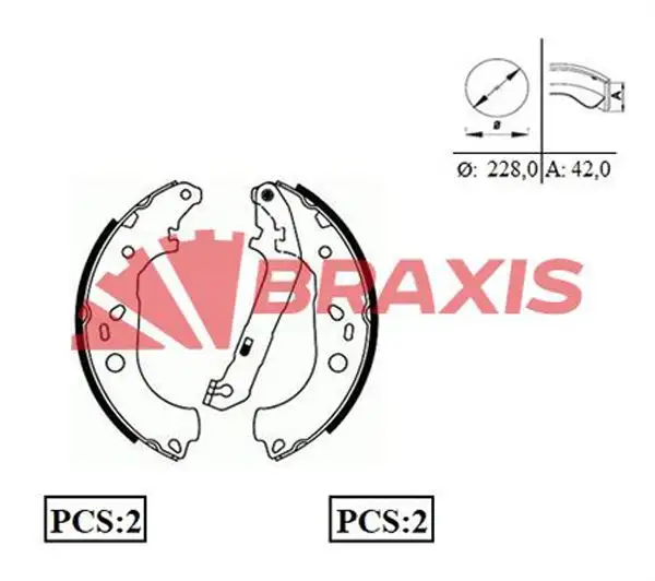 BRAXIS AC0079 Arka Fren Balatası resmi