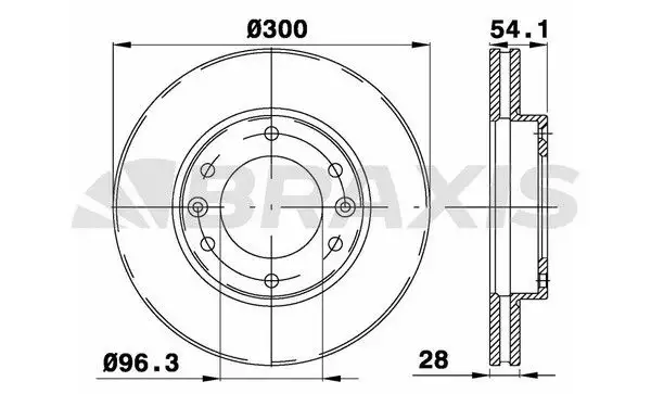 BRAXIS AE0556 Ön Fren Diski 517124D200 resmi