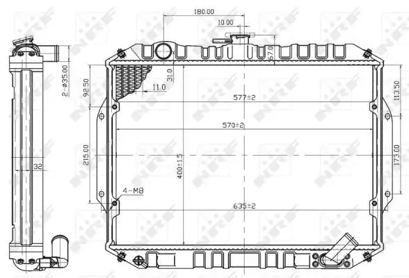 NRF 503486 Radyatör MB356390 resmi