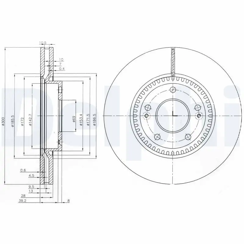 DELPHI BG4011 Ön Fren Diski resmi